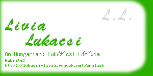 livia lukacsi business card